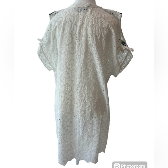 Anthropologie Hemant & Nandita Aditya White Embroidered Dress Size M - Picture 6 of 16